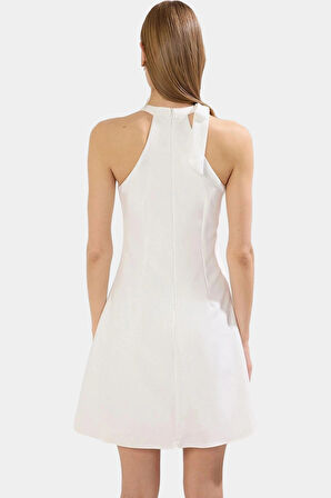 Mini Elbise Rahat Kesim Astarlı Dokuma Yazlık Özenle Seçilmiş Özel Tasarım