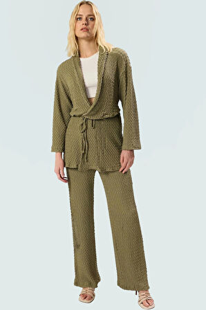 Şık Anvelop Geniş Paça Takım Elbise Rahat ve Modern Yazlık Görünüm Stil