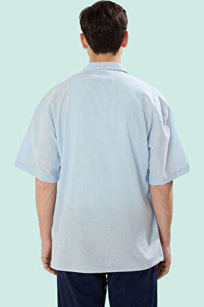 Erkek Pamuklu Gömlek Rahat Oversize Kalıp Kısa Kollu Günlük ve Yazlık Yaz Aylarının Vazgeçilmezi