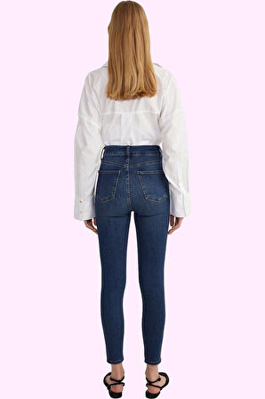 Kadın Skinny Jean Yüksek Bel Stretch Dokuma Günlük Ve İş Hayatı Yaz Aylarının Vazgeçilmezi