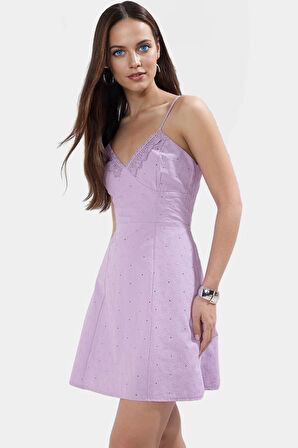 Yazlık A line Mini Elbise Nefes Alan Pamuklu Kumaş Renk Konforlu Kesim Premium Kalite