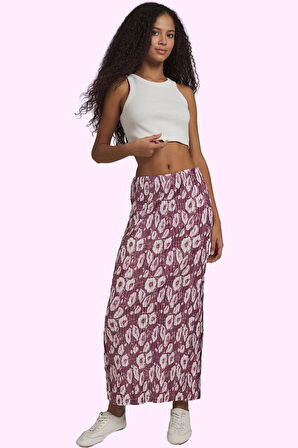 Kadın Örme Maxi Etek Normal Bel Pilise Soyut Desen Günlük Kombinler Yaz Aylarının Vazgeçilmezi