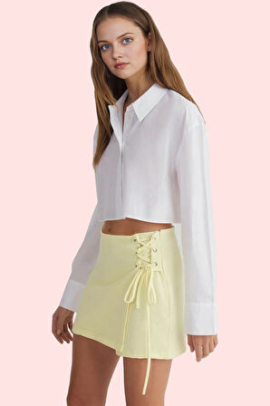 Kadın Yüksek Bel Şort Etek Günlük Kullanım İçin İdeal Şık Tasarım Yaz Aylarının Vazgeçilmezi