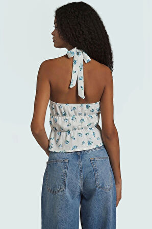 V Yaka Bağlamalı Bluz Rahat Şık Yazlık Örme Kumaş Zarifane Tasarım Modern Stil Ve