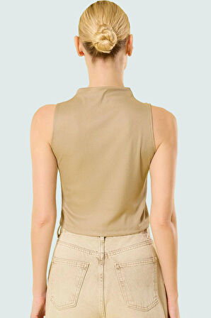 Polyester Kaşkorse Bluz Yazlık Kolsuz Fitted Şık Görünüm Günlük Kullanım İçin