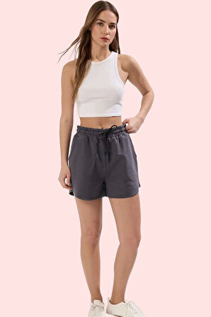 Kadın Kısa Boy Şort Pamuk Lastikli Bel Rahat Günlük Özel Günler Yaz Aylarının Vazgeçilmezi