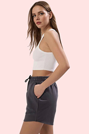 Kadın Kısa Boy Şort Pamuk Lastikli Bel Rahat Günlük Özel Günler Yaz Aylarının Vazgeçilmezi