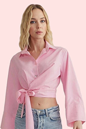 Kadın Dokuma Gömlek Regular Kalıp Uzun Kollu Şık Tasarım Günlük Kullanım Dayanıklı Malzeme