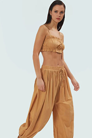 Pamuk Şalvar Bluz Takım Rahat Yazlık Giyim Ve Şık Dayanıklı Malzeme