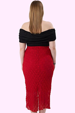 Kadın Dantelli Midi Örme Etek Yüksek Bel Kalem Günlük Kombinler Yaz Aylarının Vazgeçilmezi