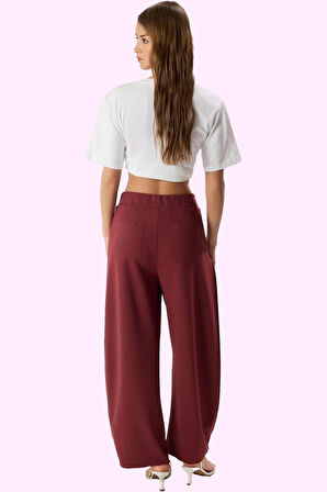 Kadın Geniş Paça Yüksek Bel Pantolon Günlük Casual Regular Hafta Sonu Yaz Aylarının Vazgeçilmezi