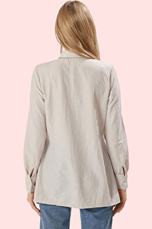 Kadın Pamuklu Dokuma Gömlek; Günlük Stil İçin Nefes Alabilir Kumaş Yaz Aylarının Vazgeçilmezi