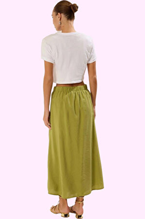 Kadın Renk Casual Maxi Etek 85% Modal 15% Polyester Yazlık Günlük Kullanım Kaliteli Malzeme