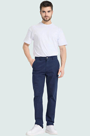Erkek Günlük Kullanım İçin Straight Kalıp Chino Pantolon Esnek Gabardin Kumaş Modern Tasarım