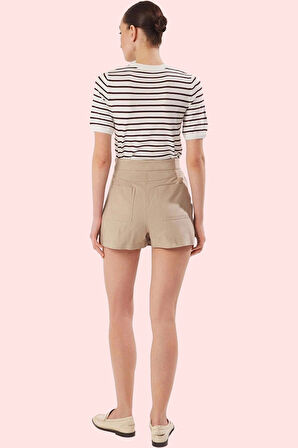 Kadın Şort Etek Pamuk Gabardin Kumaş Normal Bel Kısa Boy Yazlık Casual Yaz Aylarının Vazgeçilmezi