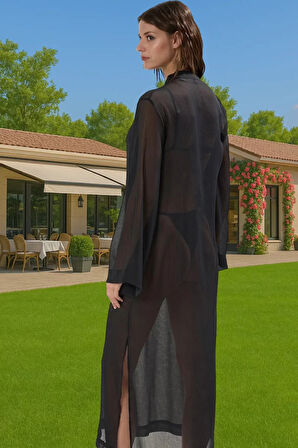 Şık Şifon Maxi Elbise Yazlık Plaj Elbisesi Rahat Tasarım Konforlu Kesim Şık Görünüm Konforlu Kesim