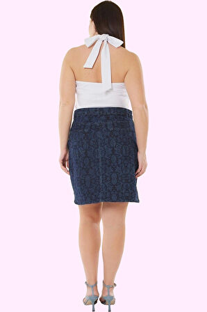 Kadın A line Yüksek Bel Denim Mini Etek Pamuk Rahat Günlük Kullanım Yaz Aylarının Vazgeçilmezi