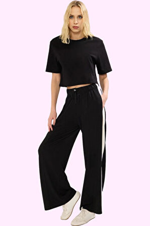 Kadın Straight Pantolon Yüksek Bel Geniş Paça Rahat Günlük Kullanım Yaz Aylarının Vazgeçilmezi