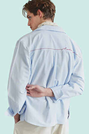 Erkek Modern Dokuma Pamuk Polyester Nakışlı Gömlek Yaz Mevsimine Özel Stilin Buluştuğu Yer