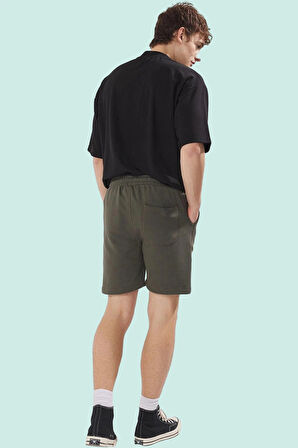 Erkek Günlük Kullanım Boru Paça Şort Nefes Alan Pamuklu Kumaş Hafta Sonu Dayanıklı Malzeme