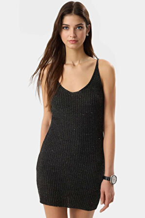 Yazlık Casual Triko Elbise Bodycon Kalıp V Yaka 88 cm Boy Premium Kalite Modern Stil