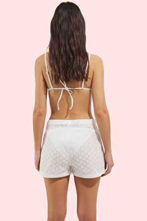 Kadın Yazlık Kısa Şort Brode Dokuma Dar Paça Plaj ve Günlük Kombinler Yaz Aylarının Vazgeçilmezi