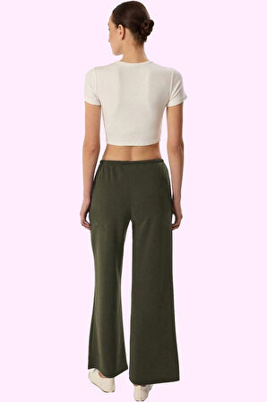 Kadın Renk Wide Leg Pantolon Rahat Kesim Yazlık Modal Kumaş Günlük Kullanım Modern Tasarım
