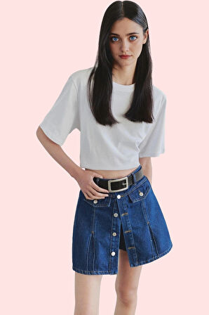 Kadın Pamuk Denim Şort Etek Rahat Kesim Günlük Kullanım Hafta Sonu Yaz Aylarının Vazgeçilmezi