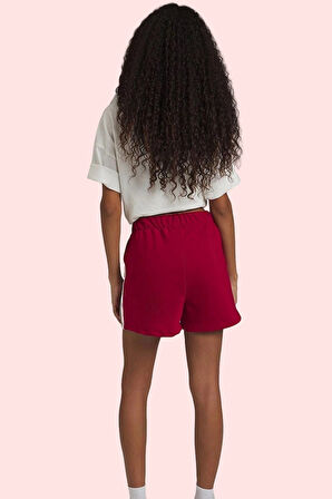 Kadın Spor Kısa Şort Renk Bloklu Örme Kumaş Günlük Modern Tasarım Yaz Aylarının Vazgeçilmezi