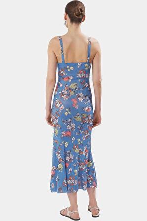 Bodycon Maxi Elbise Nefes Alan Polyester Elastan Kumaş Casual Stil Kolsuz Özenle Seçilmiş