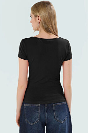 Yazlık Kısa Kollu Pamuklu Elastanlı Bluz Fitted Kalıp Günlük Şıklık Yüksek Kalite