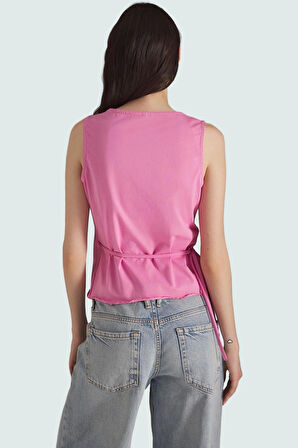 Vücuda Oturan Anvelop Bluz Likralı Penye Crop Casual Rahat Ve Şık Modern Stil Uzun Ömürlü