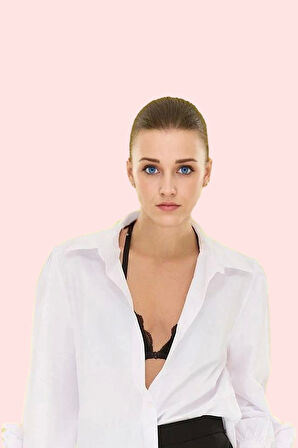 Kadın Uzun Kollu Gömlek Poplin Dokuma Şık Gece Elbisesi Günlük Kullanım Yaz Aylarının Vazgeçilmezi