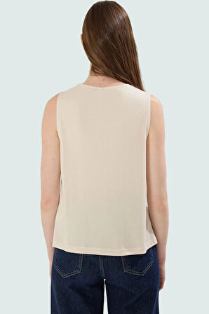 Regular Kalıp Kolsuz Modal Bluz Nefes Alan Rahat Uzun Ömürlü Seçkin Malzeme Modern Stil