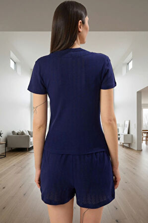 Yazlık %100 Pamuklu Dantel Detaylı Pijama Takımı Modern Stil Premium Kalite Rahat Kullanım