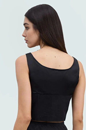 Fitted Askılı Bluz Keten ve Pamuk Karışımı Nefes Alabilir Kumaş Zarifane Tasarım