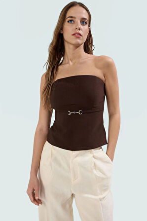 Dokuma Finike Kumaş Straplez Bluz Rahat ve Şık Yazlık Özenle Seçilmiş Kullanım