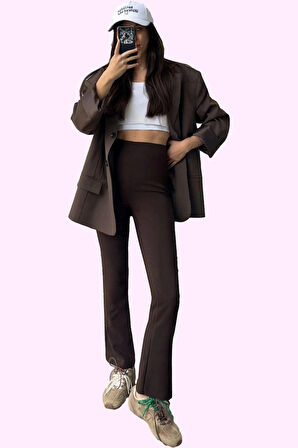 Kadın Regular Flare Pantolon Günlük Ve İş Hayatı İçin Çok Yönlü Yaz Aylarının Vazgeçilmezi