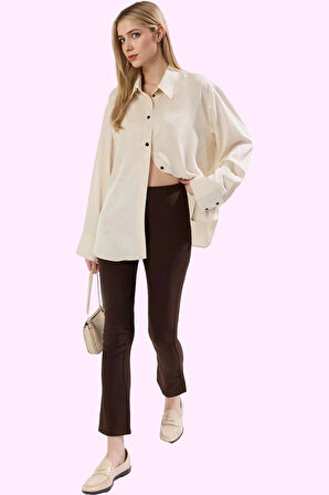 Kadın Regular Flare Pantolon Günlük Ve İş Hayatı İçin Çok Yönlü Yaz Aylarının Vazgeçilmezi