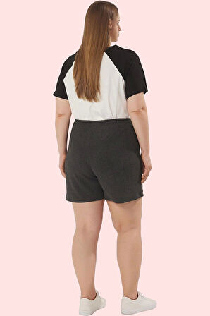 Kadın Regular Şort Bürümcük Dokuma Yüksek Bel Günlük Kombinler Hafta Sonu Kaliteli Malzeme