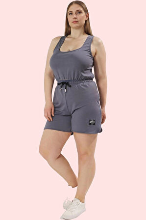 Kadın Pamuklu Örme Şort Büyük Beden Yüksek Bel Casual Stil Günlük Kullanım Kaliteli Malzeme