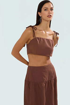 Plaj için İdeal Pamuklu Bluz Etek Takımı Rahat ve Şık Görünüm