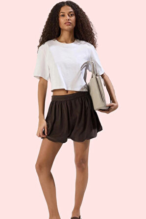 Kadın Pamuk Denim Mini Şort Etek Düz Desen Normal Bel Rahat Günlük Stil Yaz Aylarının Vazgeçilmezi