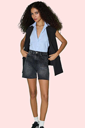 Kadın Şort Etek City Short Kalıp Pamuk Yaz Aylarının Vazgeçilmezi Günlük Kullanım Hafta Sonu