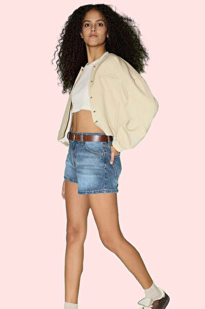 Kadın Şort Pamuk Denim City Short Kalıp Geniş Paça Günlük Kullanım Yaz Aylarının Vazgeçilmezi