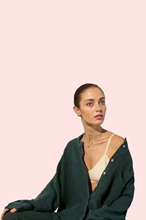 Kadın Keten Oversize Gömlek Dik Yaka Düz Desen Rahat Kalıp Günlük Stil Yaz Aylarının Vazgeçilmezi