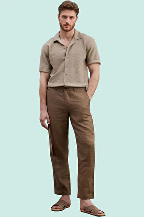 Erkek Yazlık Kısa Kollu Gömlek Rahat Dokulu Apaş Yaka Günlük Stil Yaz Aylarının Vazgeçilmezi