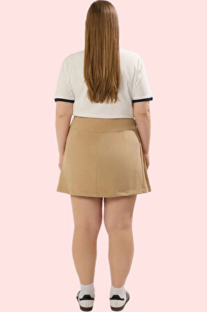 Kadın Büyük Beden Şort Etek Finike Dokuma Rahat Yaz Günlük Hafta Sonu Stilin Buluştuğu Yer