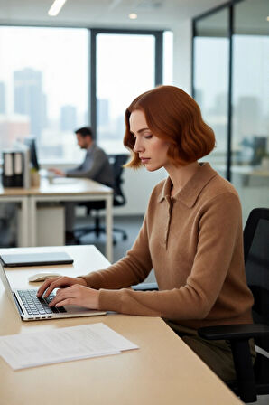 Kadın Alpaka Karışımlı Triko Kazak Polo Yaka Tasarımıyla Kış Günlerine Özel Şık ve Konforlu Stil