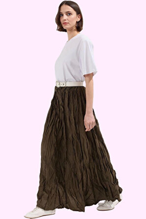 Kadın Maxi Etek A line Kesim Günlük Casual Stil Polyester Hafta Sonu Yaz Aylarının Vazgeçilmezi